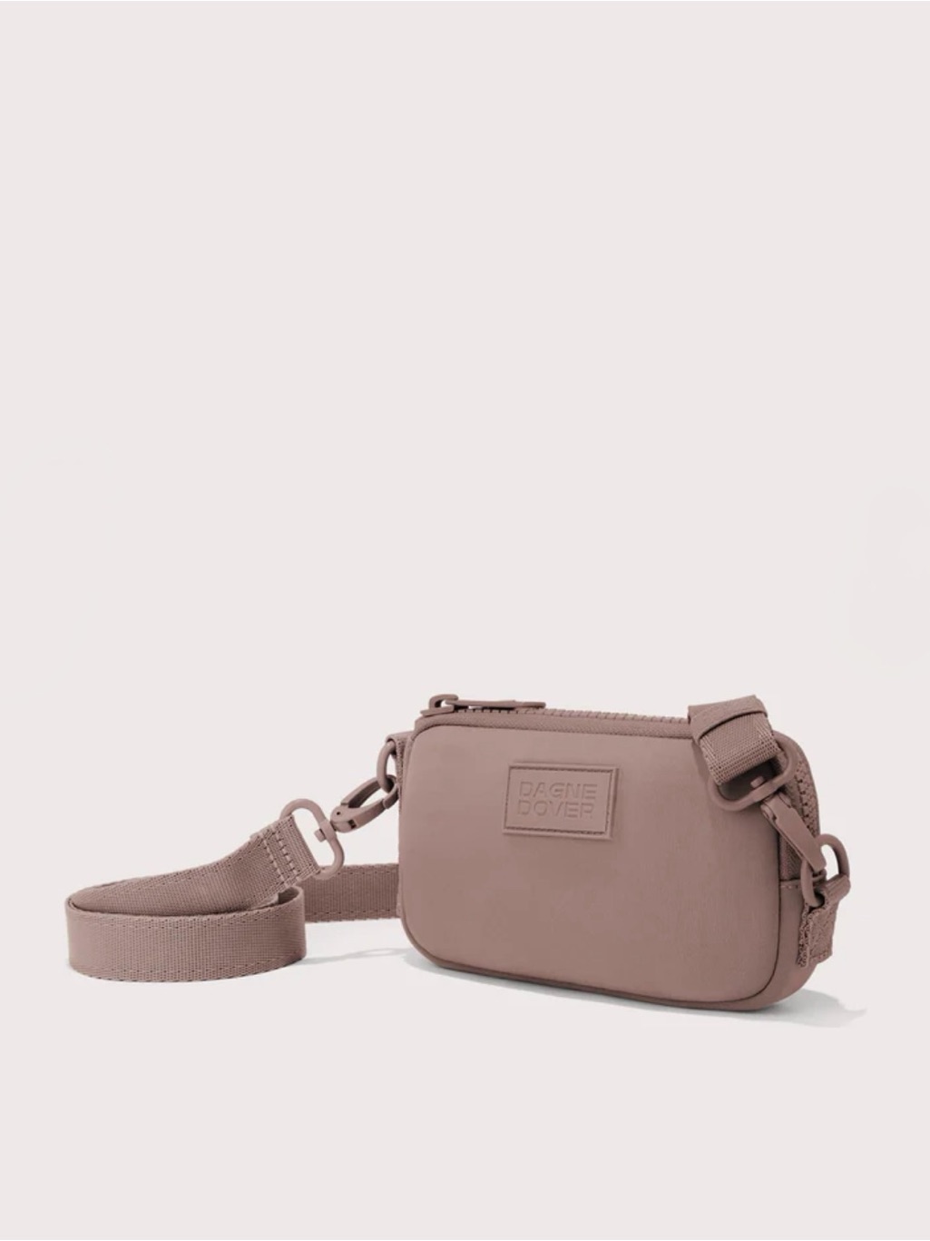 Dagne Dover Mauve Crossbody Pouch With Adjustable Strap